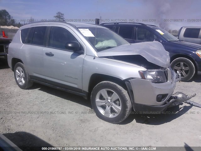 1C4NJCBA0ED536134 - 2014 JEEP COMPASS SPORT SILVER photo 1