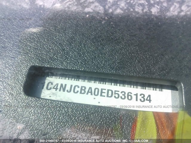 1C4NJCBA0ED536134 - 2014 JEEP COMPASS SPORT SILVER photo 9