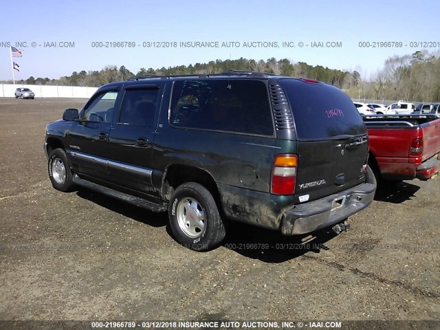 1GKEC16Z82J314067 - 2002 GMC YUKON XL C1500 GREEN photo 3