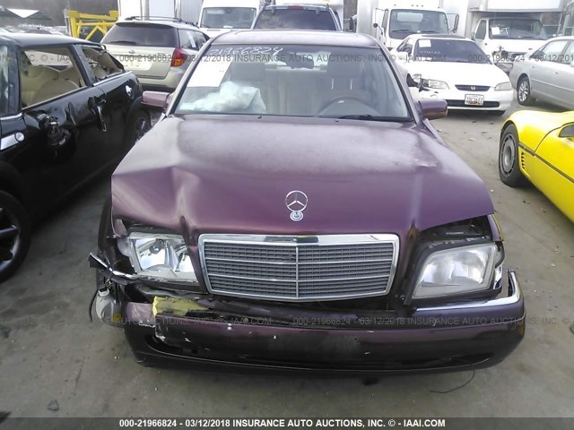 WDBHA22E5TF464387 - 1996 MERCEDES-BENZ C 220 MAROON photo 6