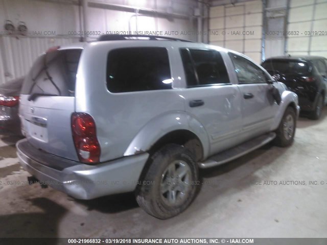 1D4HB58N64F242078 - 2004 DODGE DURANGO LIMITED SILVER photo 4