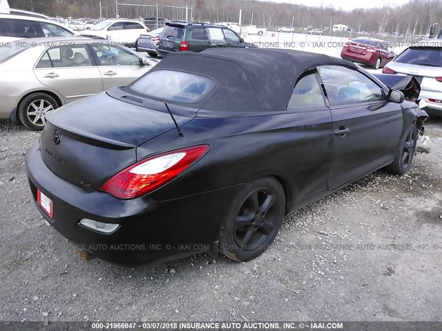 4T1FA38P97U121215 - 2007 TOYOTA CAMRY SOLARA SE/SLE BLACK photo 4