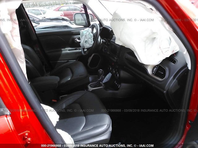 ZACCJADT1FPB30781 - 2015 JEEP RENEGADE LIMITED RED photo 5