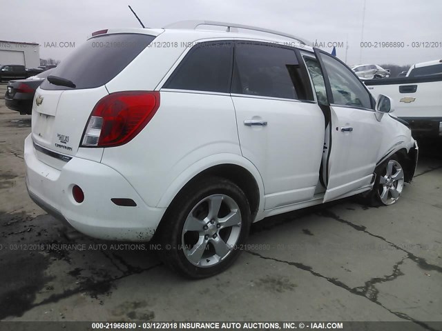 3GNAL4EKXES628183 - 2014 CHEVROLET CAPTIVA LTZ WHITE photo 4