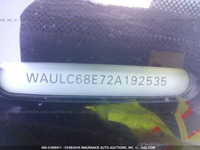 WAULC68E72A192535 - 2002 AUDI A4 1.8T QUATTRO GREEN photo 9