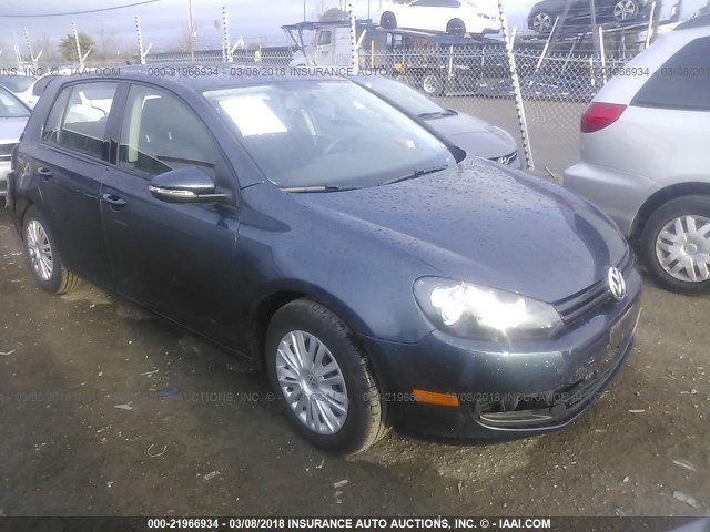 WVWDB7AJ3EW004107 - 2014 VOLKSWAGEN GOLF BLUE photo 1