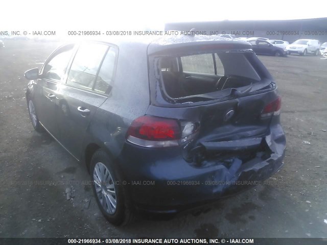 WVWDB7AJ3EW004107 - 2014 VOLKSWAGEN GOLF BLUE photo 3