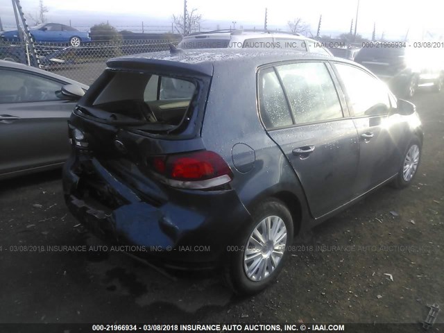 WVWDB7AJ3EW004107 - 2014 VOLKSWAGEN GOLF BLUE photo 4