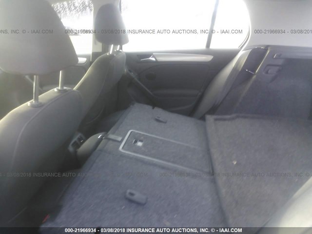 WVWDB7AJ3EW004107 - 2014 VOLKSWAGEN GOLF BLUE photo 8