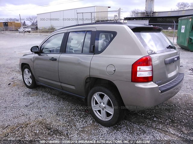 1J8FT47W47D181232 - 2007 JEEP COMPASS GOLD photo 3