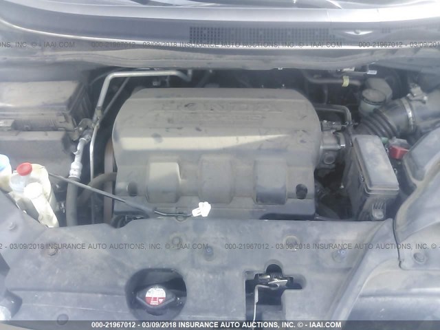5FNRL5H61BB015423 - 2011 HONDA ODYSSEY EXL ნაცრისფერი ფოტო 10