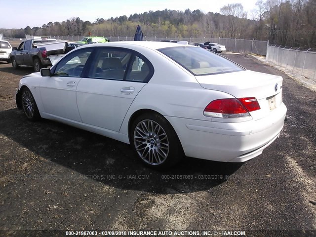 WBAHN83547DT71737 - 2007 BMW 750 WHITE photo 3