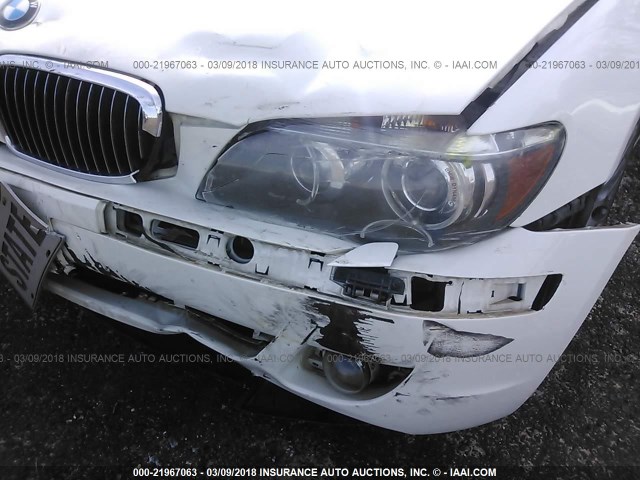 WBAHN83547DT71737 - 2007 BMW 750 WHITE photo 6