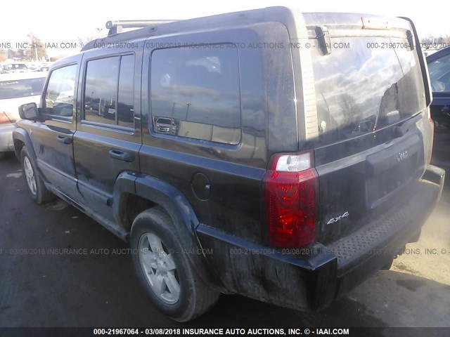 1J8HG48N26C231973 - 2006 JEEP COMMANDER BLACK photo 3