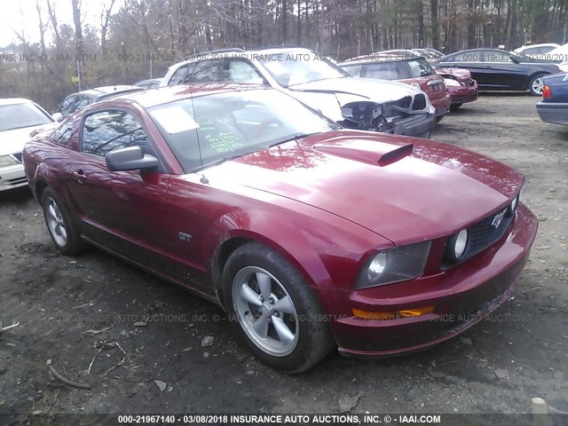 1ZVHT82H985107118 - 2008 FORD MUSTANG GT RED photo 1