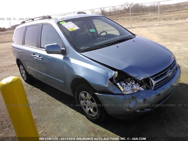 KNDMB233086245970 - 2008 KIA SEDONA EX/LX BLUE photo 1