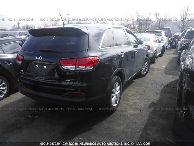 5XYPG4A36HG293192 - 2017 KIA SORENTO LX/L BLACK photo 4