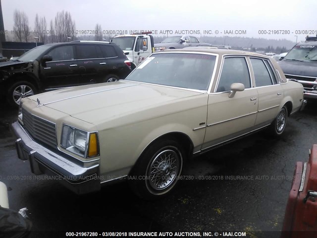 1G4AL69A1BZ124797 - 1981 BUICK CENTURY LIMITED BEIGE photo 2