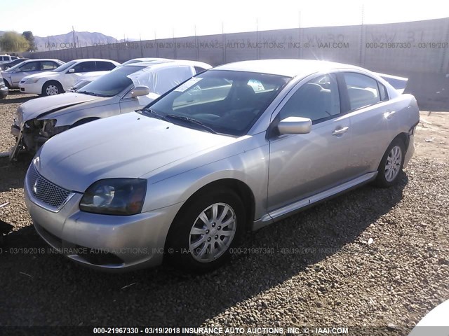 4A32B2FF1AE008765 - 2010 MITSUBISHI GALANT FE SILVER photo 2