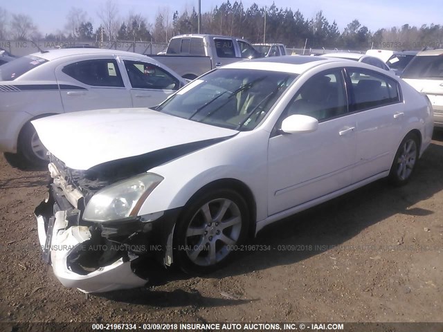 1N4BA41E47C823682 - 2007 NISSAN MAXIMA SE/SL WHITE photo 2