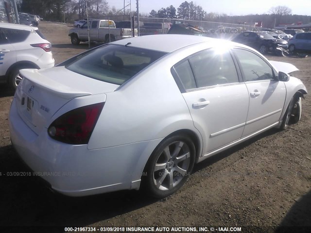 1N4BA41E47C823682 - 2007 NISSAN MAXIMA SE/SL WHITE photo 4