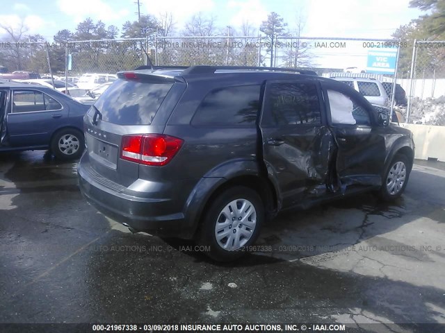 3C4PDCAB8ET160352 - 2014 DODGE JOURNEY SE GRAY photo 4