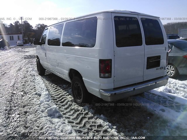 1FBNE3BLXADA54775 - 2010 FORD ECONOLINE E350 SUPER DUTY WAGON WHITE photo 3