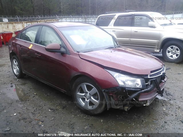 1G1PC5SB3D7204069 - 2013 CHEVROLET CRUZE LT MAROON photo 1