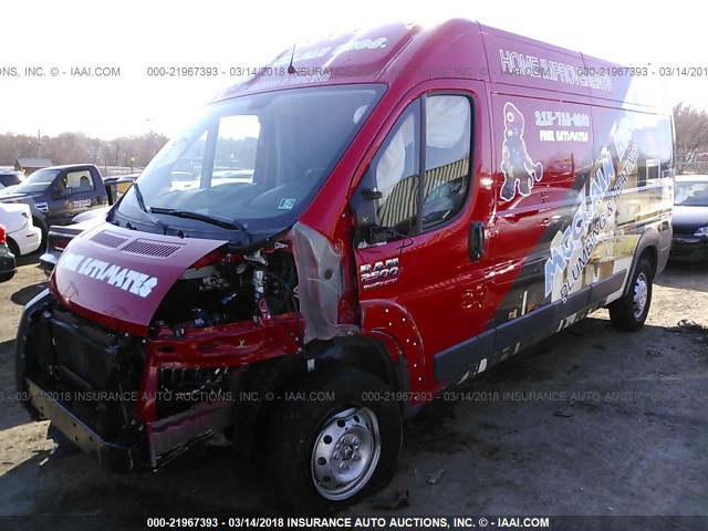 3C6TRVDG5HE530742 - 2017 RAM PROMASTER 2500 2500 HIGH RED photo 2