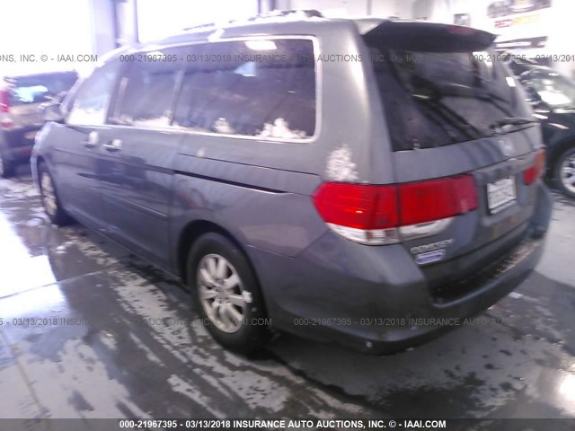 5FNRL3H64AB111534 - 2010 HONDA ODYSSEY EXL GRAY photo 3