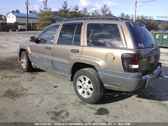 1J4GW48S91C677262 - 2001 JEEP GRAND CHEROKEE LAREDO TAN photo 3