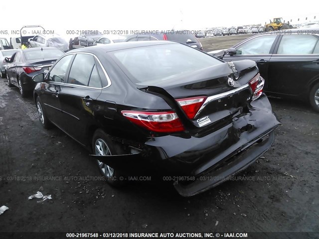 4T1BF1FK9GU158437 - 2016 TOYOTA CAMRY LE/XLE/SE/XSE BLACK photo 3