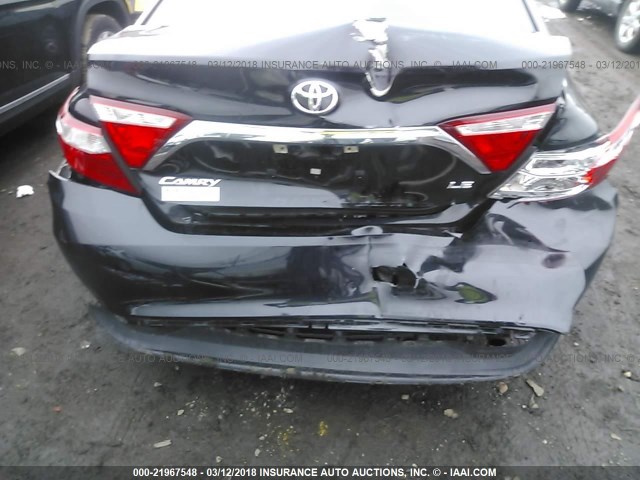 4T1BF1FK9GU158437 - 2016 TOYOTA CAMRY LE/XLE/SE/XSE BLACK photo 6
