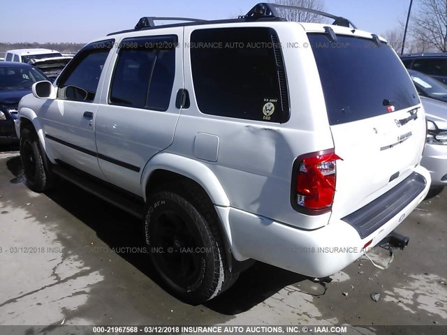 JN8DR09Y82W725902 - 2002 NISSAN PATHFINDER LE/SE WHITE photo 3