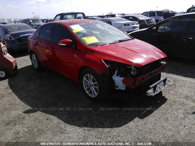 1FADP3F22FL205517 - 2015 FORD FOCUS SE RED photo 1