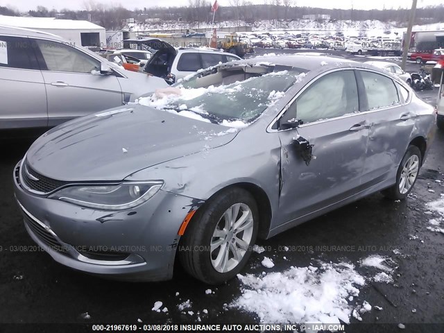 1C3CCCAB5FN558951 - 2015 CHRYSLER 200 LIMITED SILVER photo 2