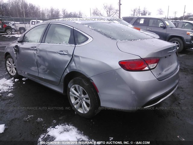 1C3CCCAB5FN558951 - 2015 CHRYSLER 200 LIMITED SILVER photo 3