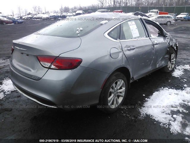 1C3CCCAB5FN558951 - 2015 CHRYSLER 200 LIMITED SILVER photo 4