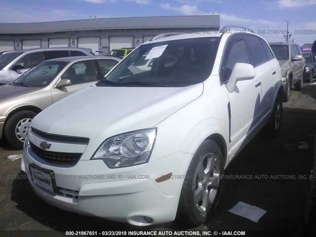 3GNAL4EK1ES681676 - 2014 CHEVROLET CAPTIVA LTZ WHITE photo 2