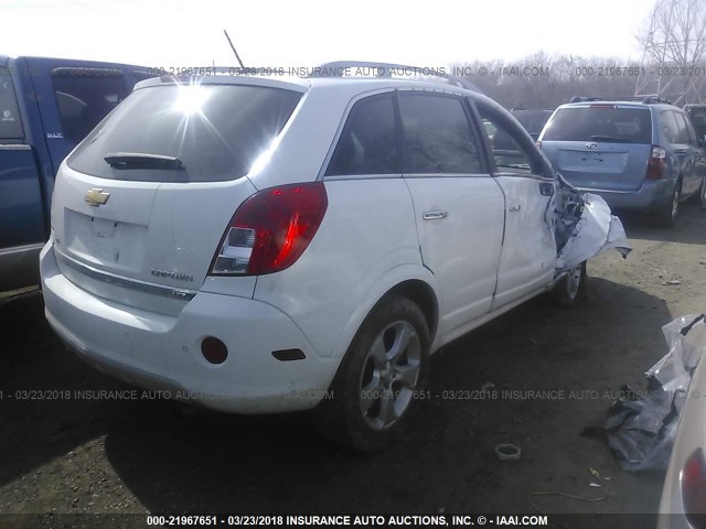 3GNAL4EK1ES681676 - 2014 CHEVROLET CAPTIVA LTZ WHITE photo 4