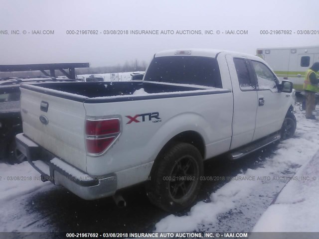 1FTEX1E81AFB19602 - 2010 FORD F150 SUPER CAB WHITE photo 4