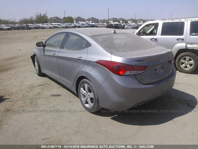 KMHDH4AE8CU366812 - 2012 HYUNDAI ELANTRA GLS/LIMITED SILVER photo 3