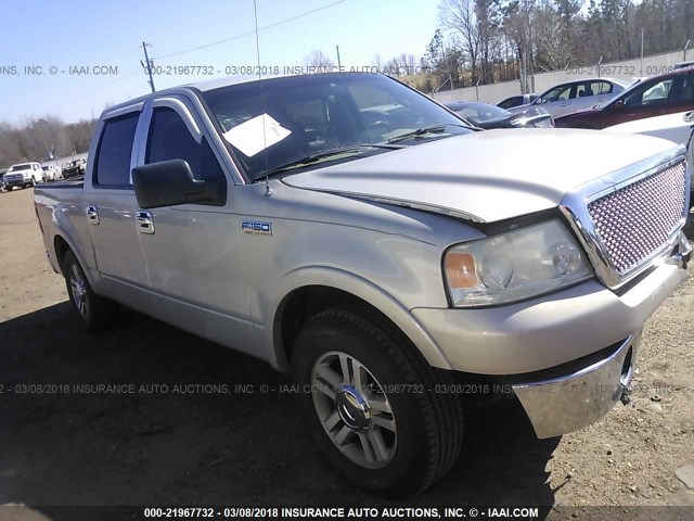 1FTPW12586FA25410 - 2006 FORD F150 SUPERCREW SILVER photo 1