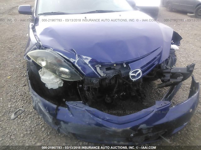 JM1BK144561500101 - 2006 MAZDA 3 HATCHBACK PURPLE photo 6