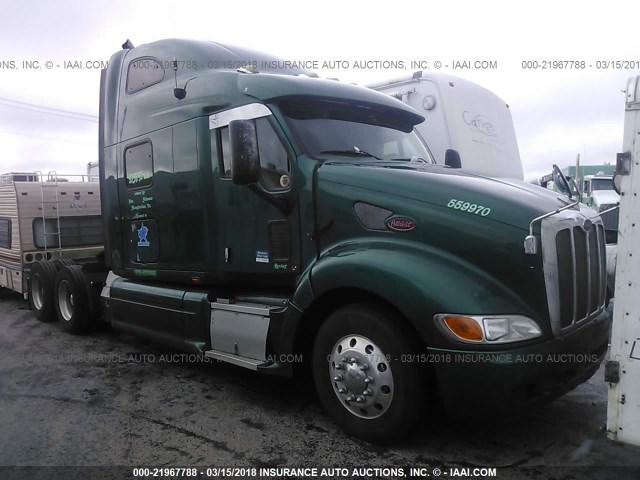 1XP7D49XX9D781592 - 2009 PETERBILT 387 GREEN photo 1