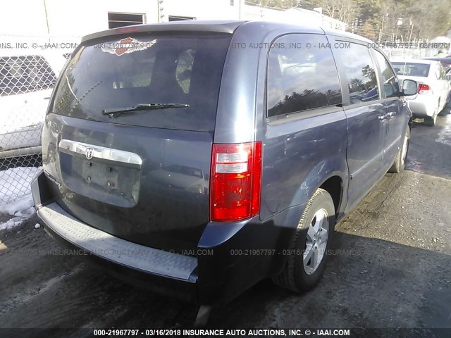 1D8HN54P78B112210 - 2008 DODGE GRAND CARAVAN SXT BLUE photo 4