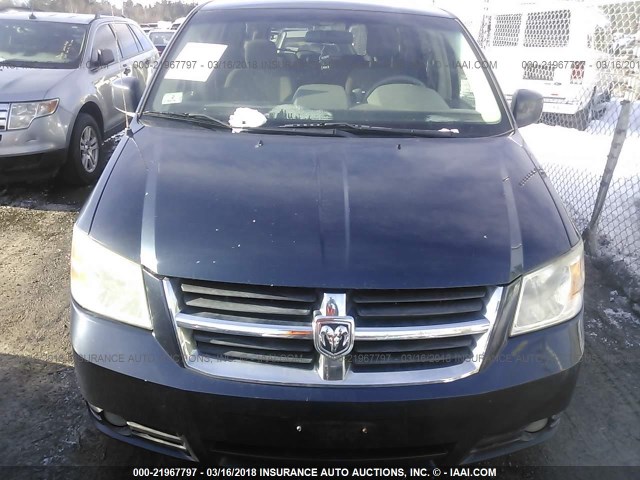 1D8HN54P78B112210 - 2008 DODGE GRAND CARAVAN SXT BLUE photo 6