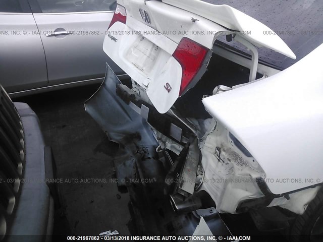 2HGFA55518H707156 - 2008 HONDA CIVIC SI WHITE photo 6