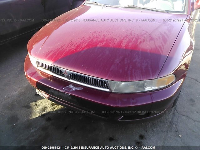 4A3AA46L2YE162069 - 2000 MITSUBISHI GALANT ES/GTZ RED photo 6