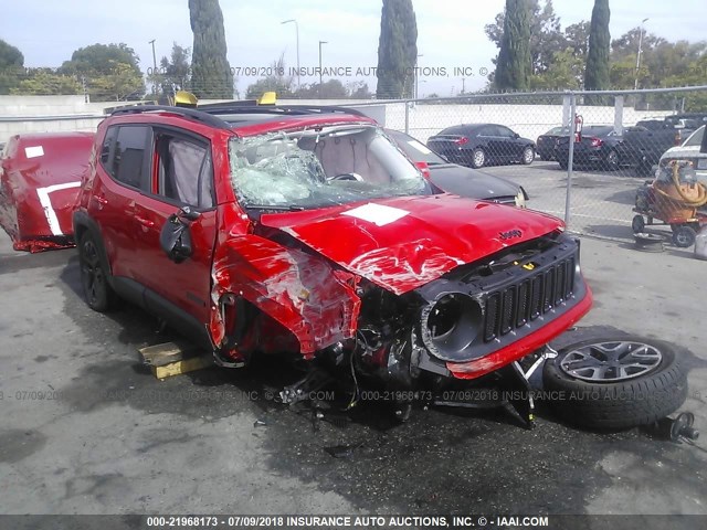 ZACCJABB1HPE64922 - 2017 JEEP RENEGADE LATITUDE RED photo 1